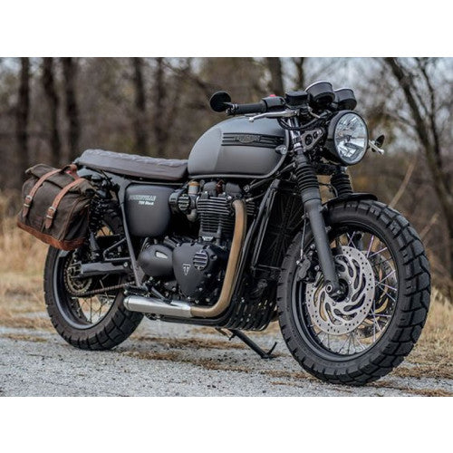 Longride Waxed Canvas Multifit Saddlebag Khaki - 18 Liters