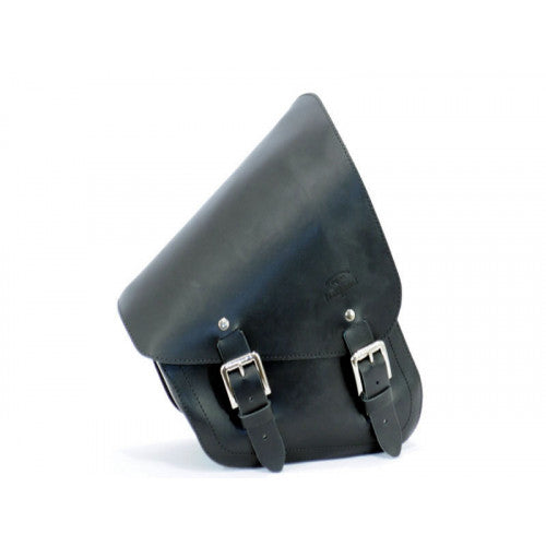 Longride Waxed Canvas Swing Arm Left Bag Black CUS274 - 7.6 Liters