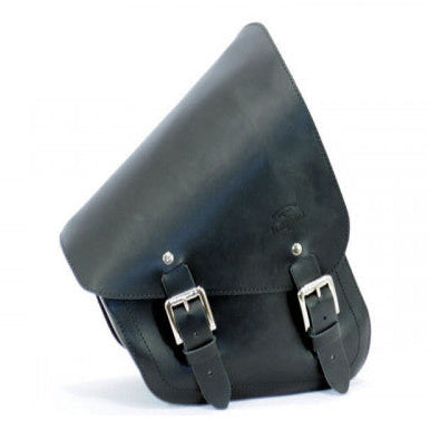 Longride Waxed Canvas Swing Arm Left Bag Black CUS274 - 7.6 Liters - product view