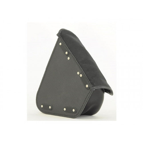 Longride Waxed Canvas Swing Arm Left Bag Black CUS274WBLA - 7.6 Liters