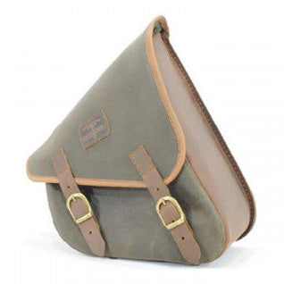 Longride Waxed Canvas Swing Arm Left Bag Khaki - 7.6 Liters - primary product view
