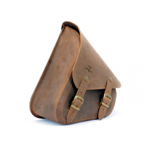 Longride Waxed Canvas Swing Arm Right Bag Brown CUS275R - 7.6 Liters
