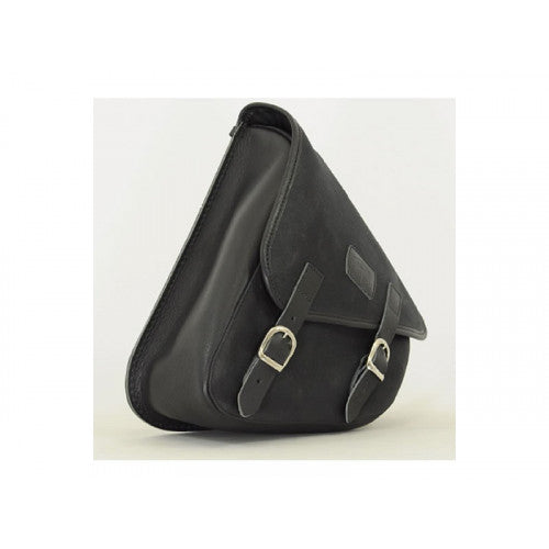 Longride Waxed Canvas Swing Arm Right Bag Black CUS275WBLA - 7.6 Liters