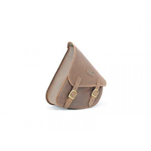 Longride Waxed Canvas Swing Arm Right Bag Brown CUS275WBRO - 7.6 Liters