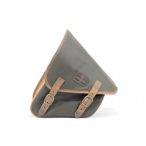 Longride Waxed Canvas Swing Arm Right Bag Khaki - 7.6 Liters