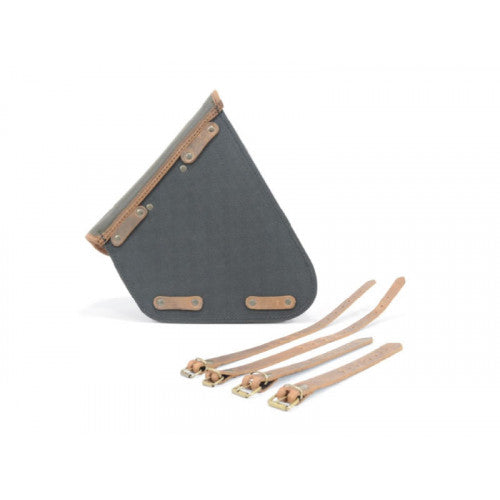 Longride Waxed Canvas Swing Arm Right Bag Khaki - 7.6 Liters