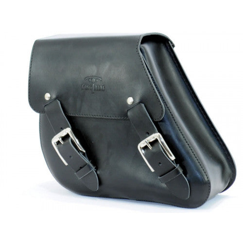 Longride Leather Swing Arm Bag Black CUS281 - 5.8 Liters