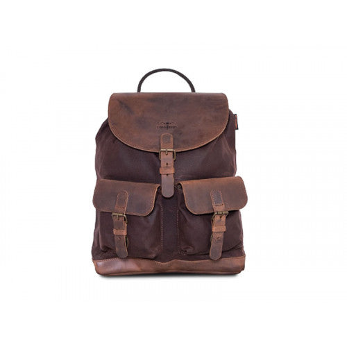 Longride Waxed Canvas Backpack Brown - 12.4 Liters