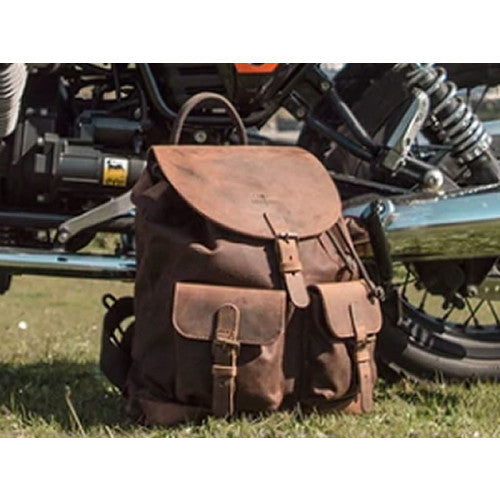 Longride Waxed Canvas Backpack Brown - 12.4 Liters