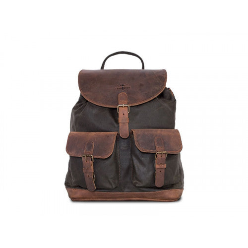 Longride Waxed Canvas Backpack Khaki - 12.4 Liters