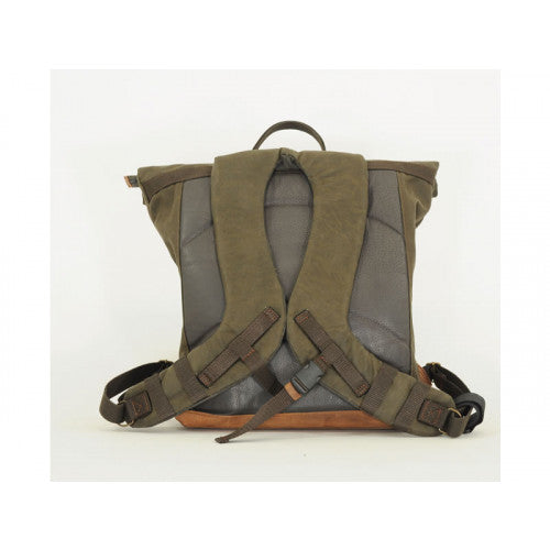 Longride Waxed Canvas Backpack Brown - 15.6 Liters