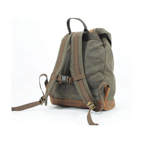 Longride Waxed Canvas Backpack Khaki - 13 Liters