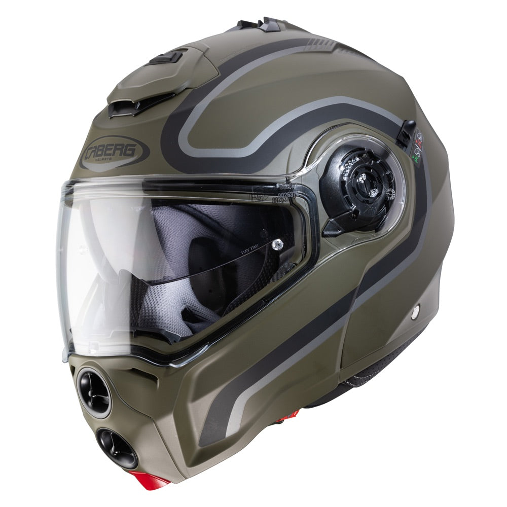 Caberg Droid Pure Flip-Up Helmet Matt Green/Black/Anthracite FREE P&P