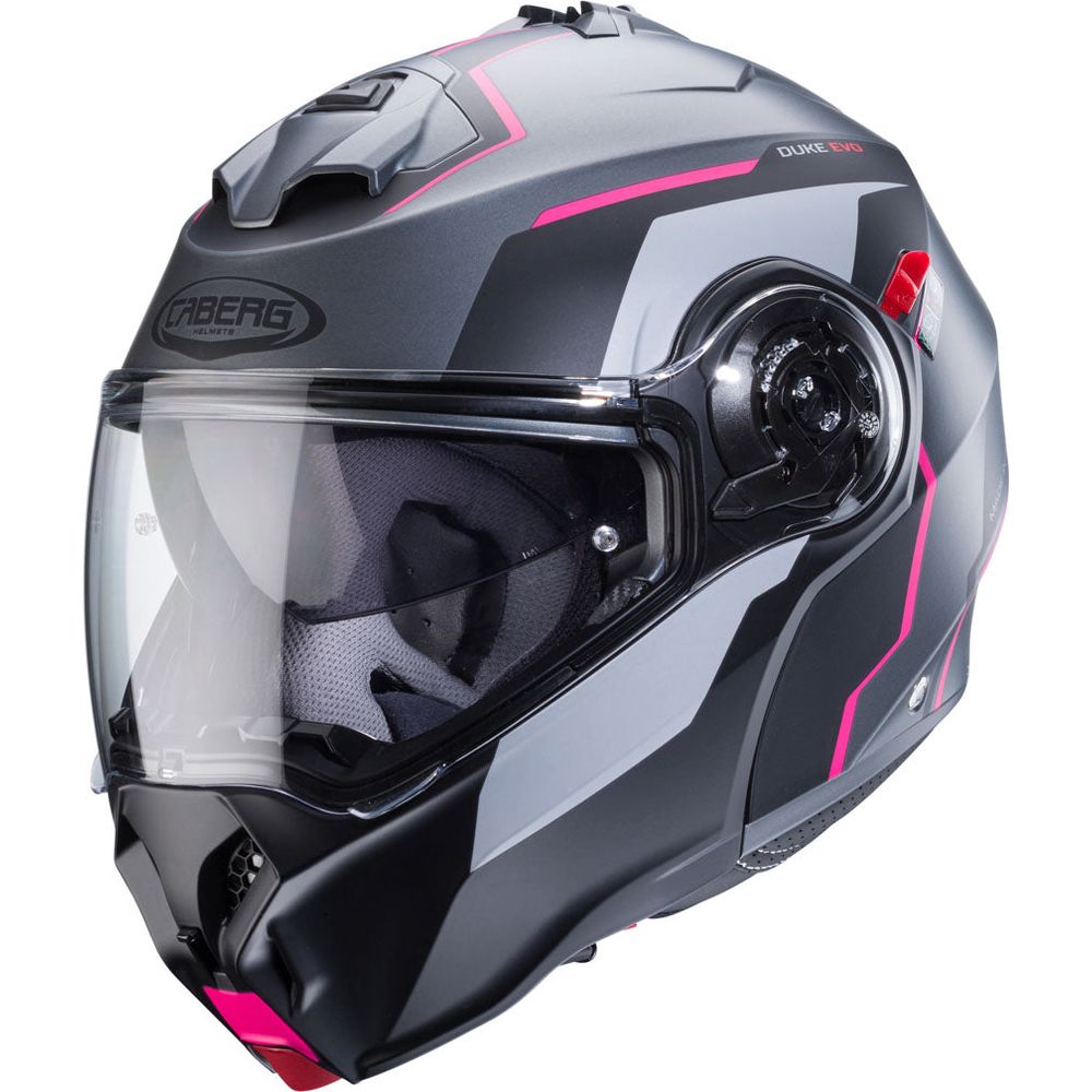 Caberg Duke Evo Move Matt Gun Metal / Black / Fuchsia