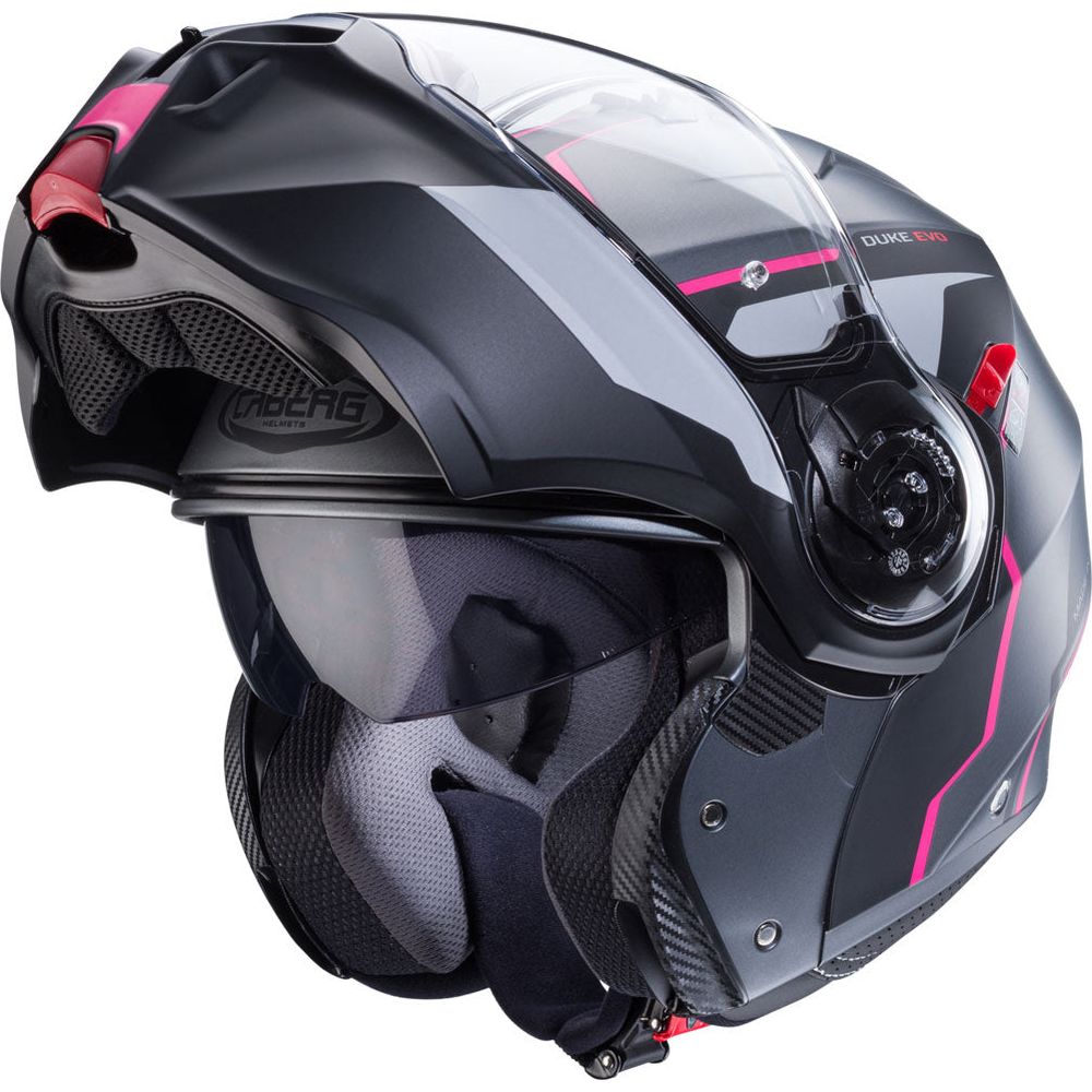 Caberg Duke Evo Move Matt Gun Metal / Black / Fuchsia