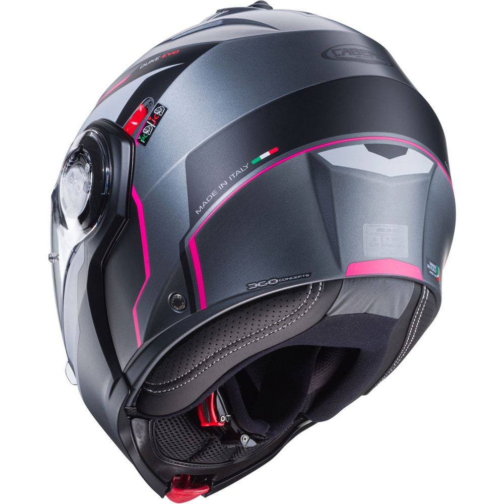 Caberg Duke Evo Move Matt Gun Metal / Black / Fuchsia