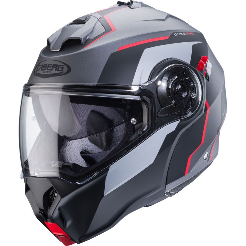 Caberg Duke Evo Move Matt Gun Metal / Black / Red
