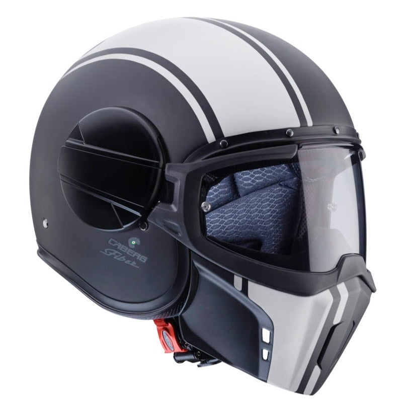 Caberg Ghost Legend Open Face Helmet Matt Black/White FREE UK Delivery