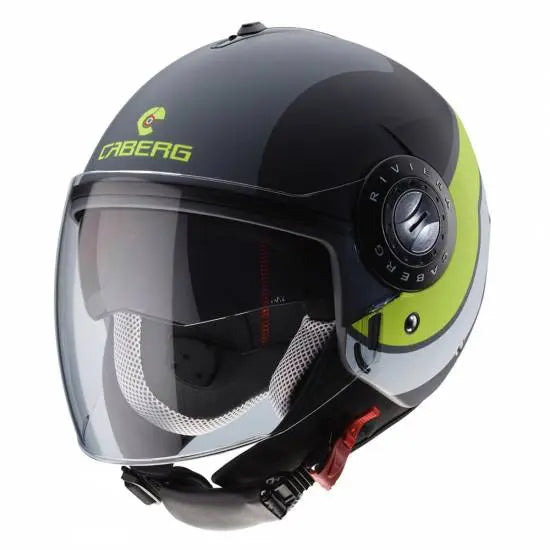 Caberg Riviera Sway Matt Anthracite / Black / Fluo Yellow FREE UK Delivery, FREE 365 Day Returns | Moto Central