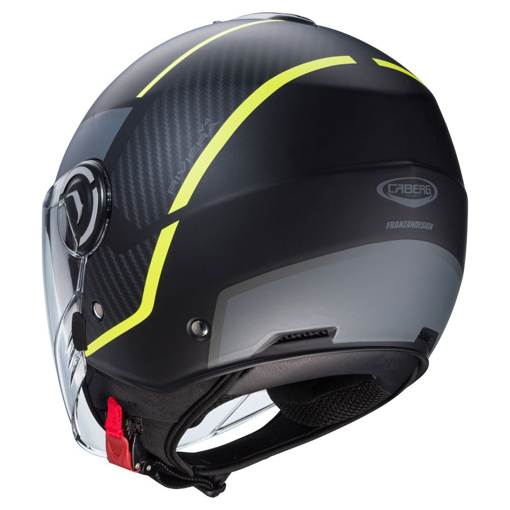 Caberg Riviera V4X Geo Matt Black / Yellow / Anthracite