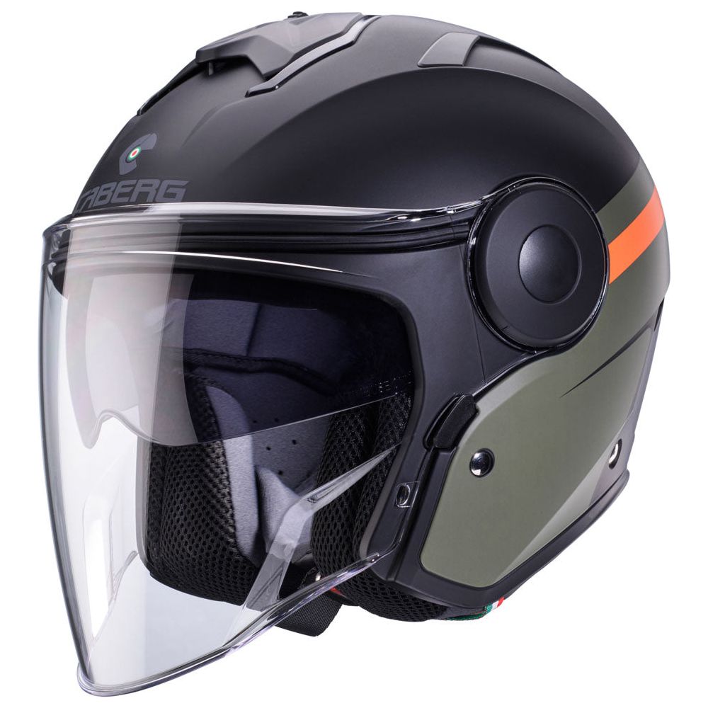 Caberg Soho Zephir Matt Black / Military Green / Orange