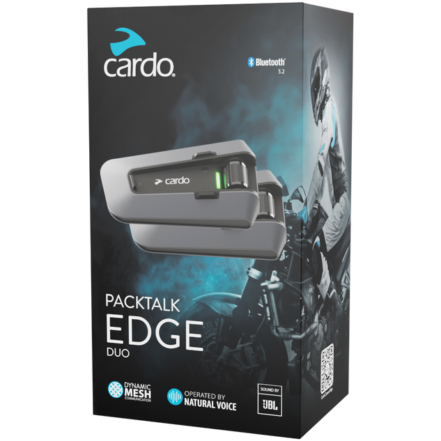 does cardo have mesh intercom for ls2 helmet Cardo Packtalk Edge Duo Bluetooth Intercom System Grey/Black FREE P&P