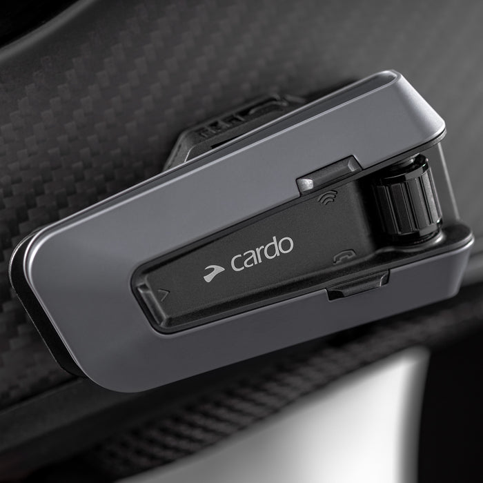 Cardo Packtalk Edge Single Mesh Bluetooth Intercom System Grey / Black