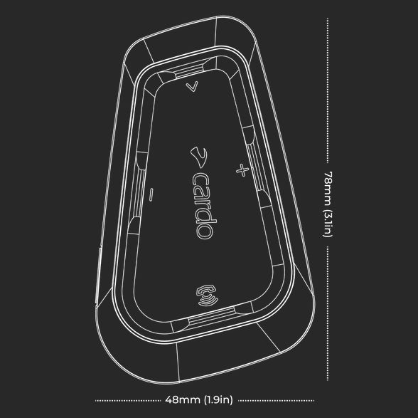 Cardo Spirit HD Duo Bluetooth Intercom System Black