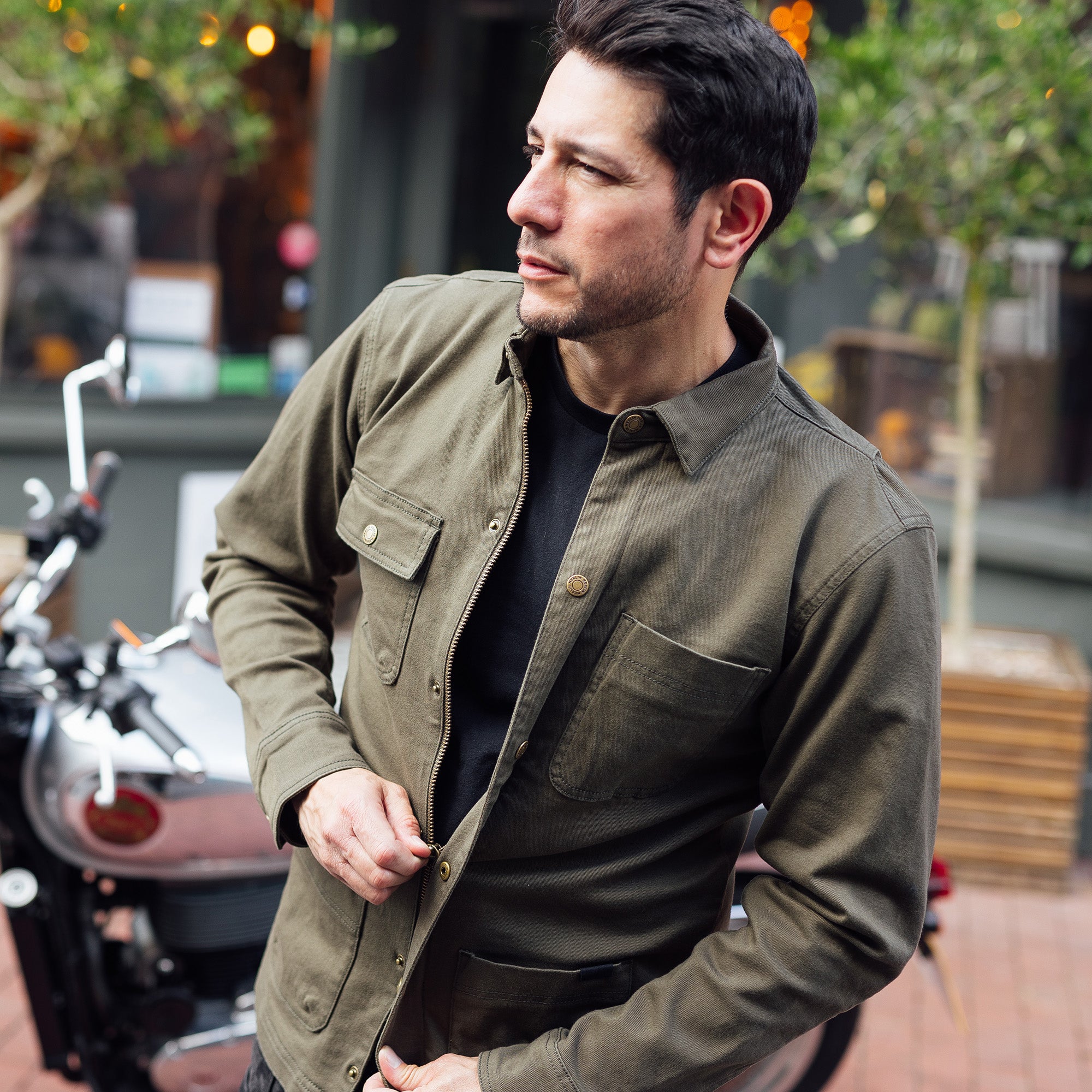 Merlin Carter D3O Ghost Single Layer Shirt Green FREE UK Delivery, FREE 365 Day Returns | Moto Central