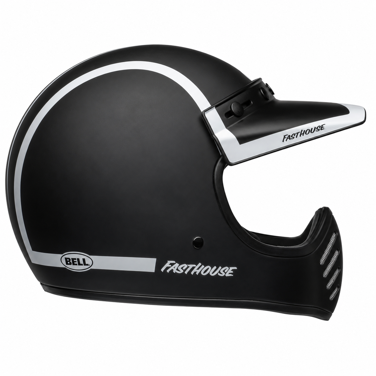 Bell Moto-3 ECE22.05 Fasthouse Old Road Adventure Matt / Gloss Black / White