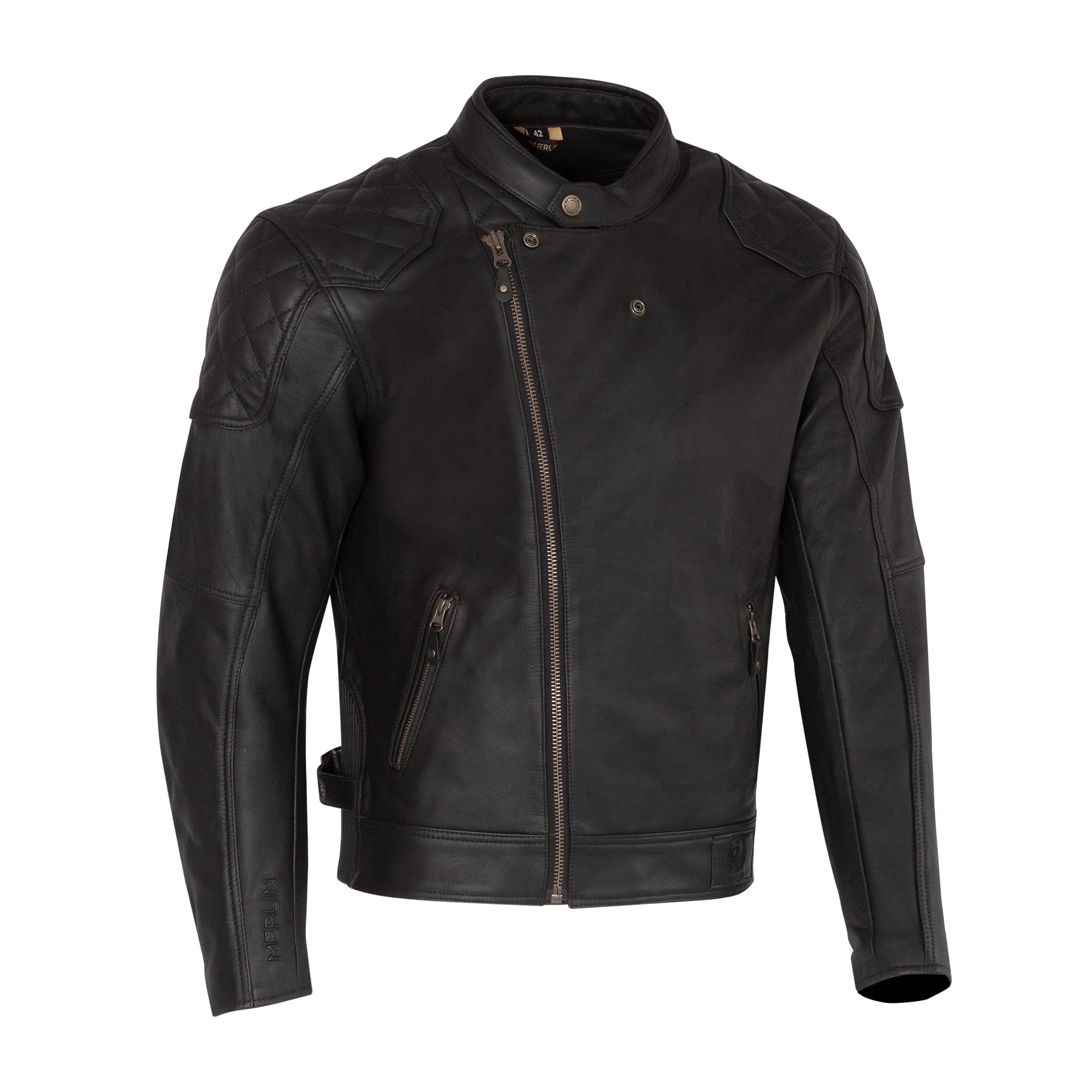 Merlin Chester Café D3O Leather Jacket Black FREE UK Delivery, FREE 365 Day Returns | Moto Central