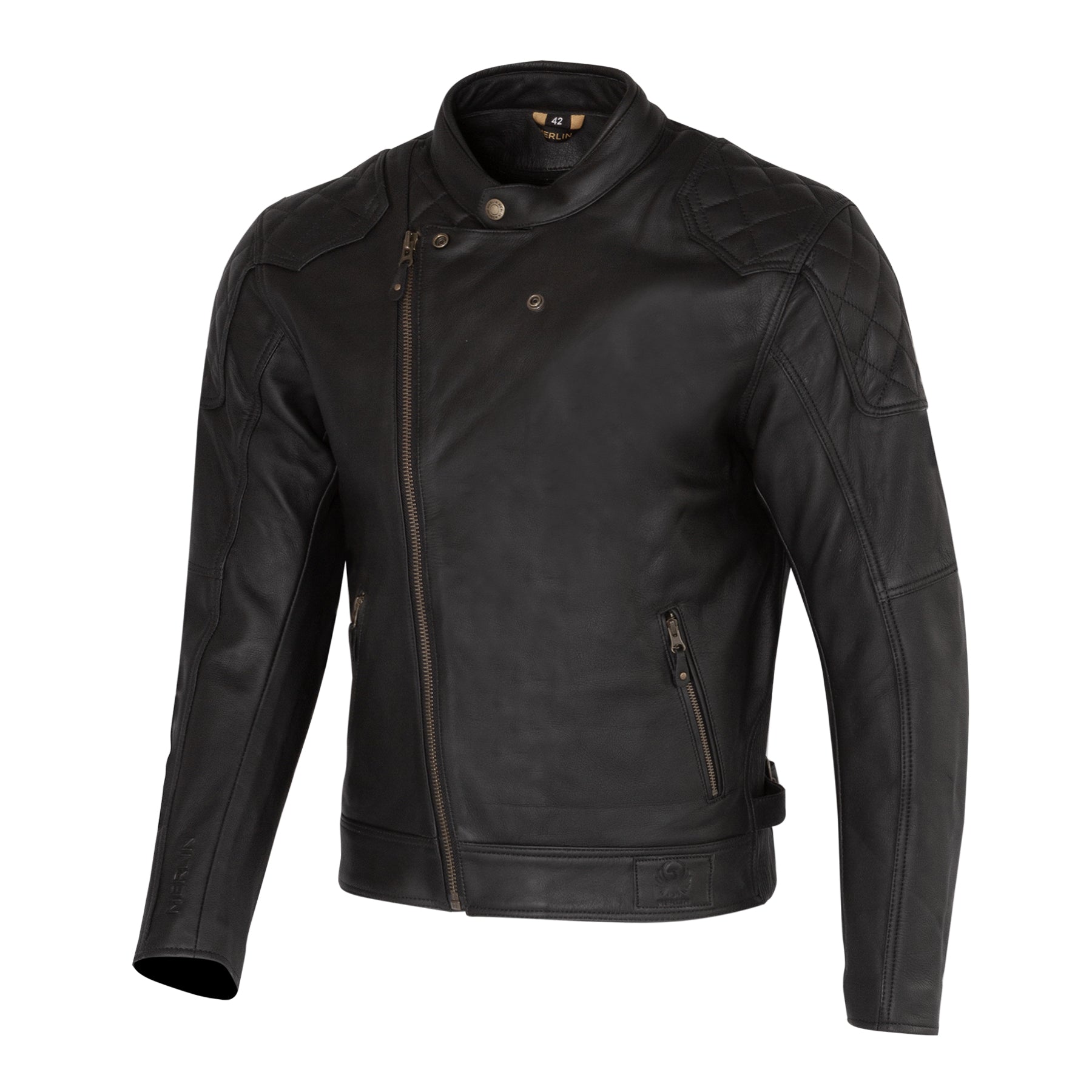 Merlin Chester Café D3O Leather Jacket Black FREE UK Delivery, FREE 365 Day Returns | Moto Central