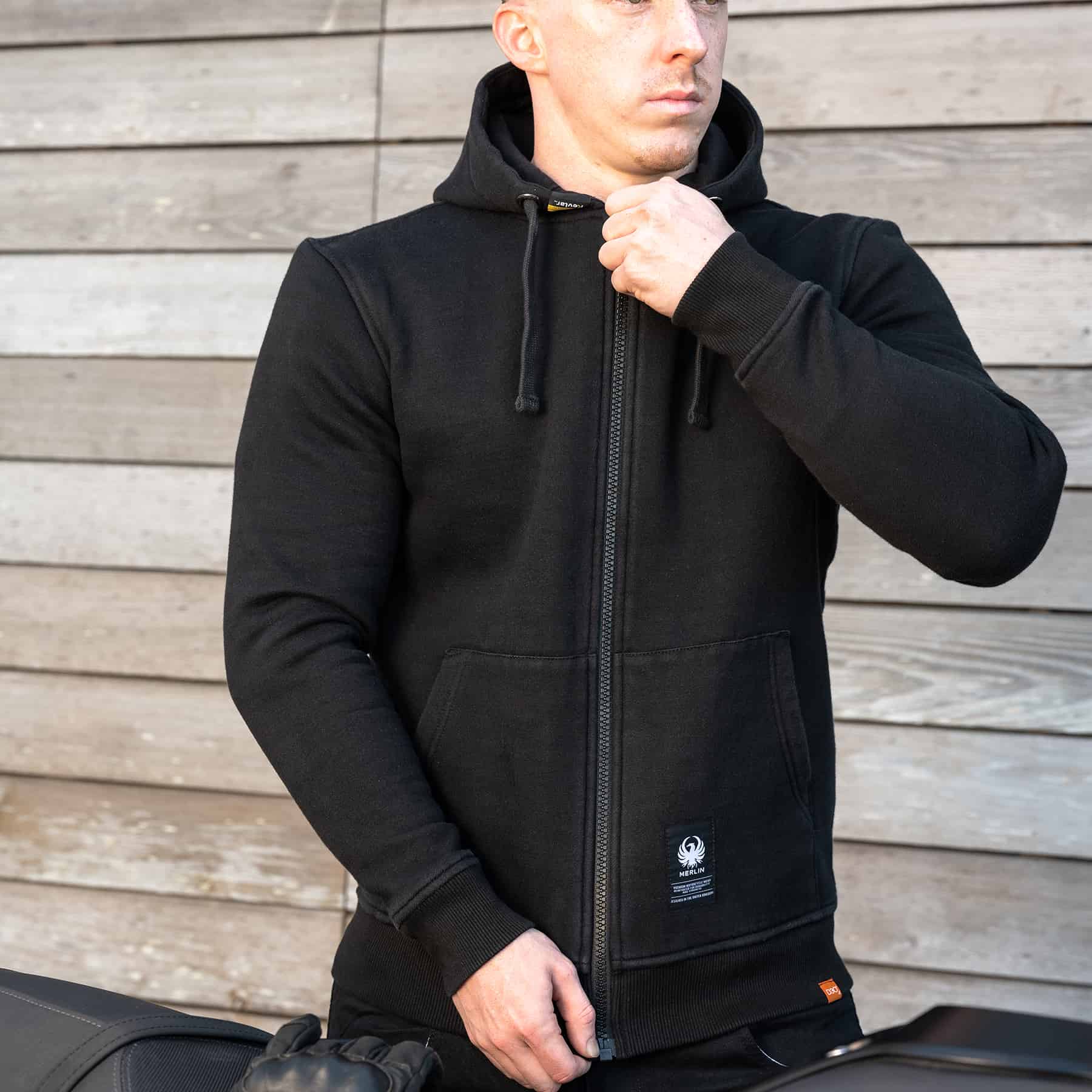 Merlin Cody D3O Single Layer Riding Hoody Black FREE UK Delivery, FREE 365 Day Returns | Moto Central
