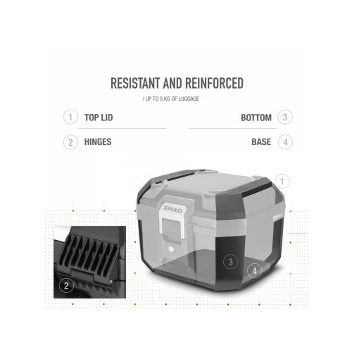 SHAD TR41 Top Box - FREE UK Shipping, FREE 365 Day Returns | Moto Central