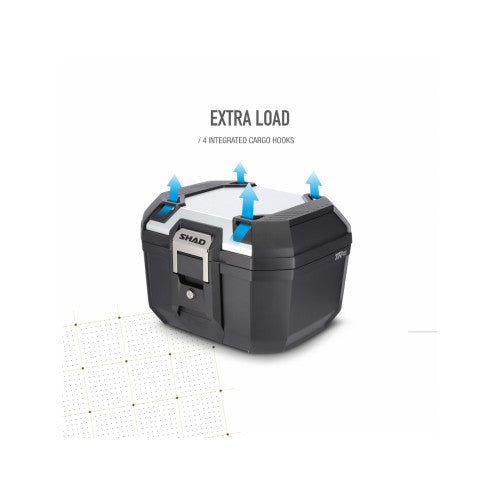 SHAD TR41 Top Box Aluminium extra load capacity graphic