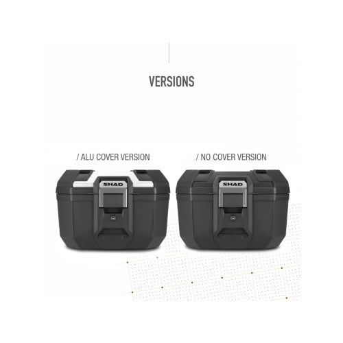 SHAD TR41 Top Box Aluminium silver and black versions
