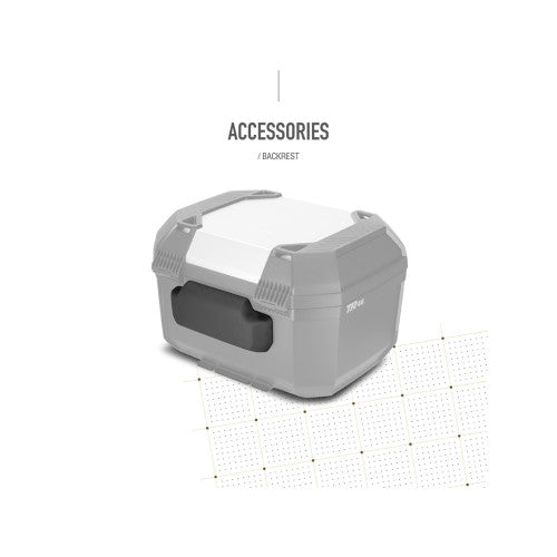 SHAD TR46 Top Box Aluminium, optional backrest accessory illustration