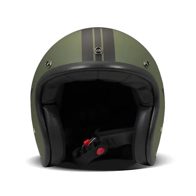 DMD Retro Open Face Helmet Star Green - FREE UK Shipping, FREE 365 Day Returns | Moto Central