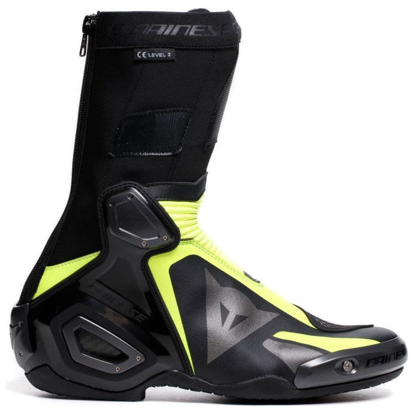Dainese Axial 2 Boots Black / Fluo Yellow - outer side view