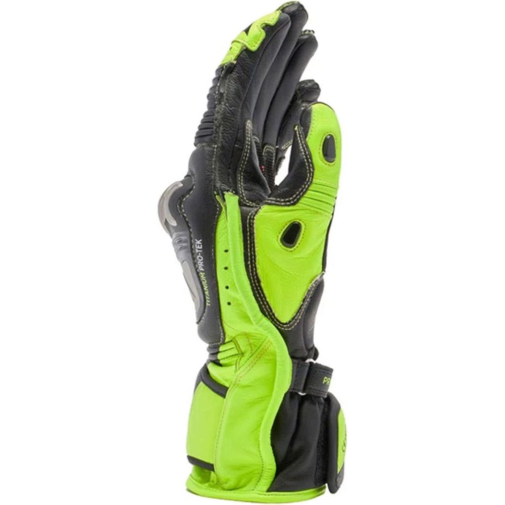 Dainese Full Metal 7 Leather Gloves Black / Fluo Yellow