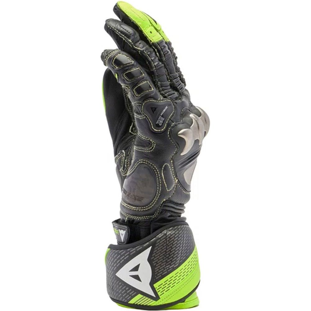 Dainese Full Metal 7 Leather Gloves Black / Fluo Yellow