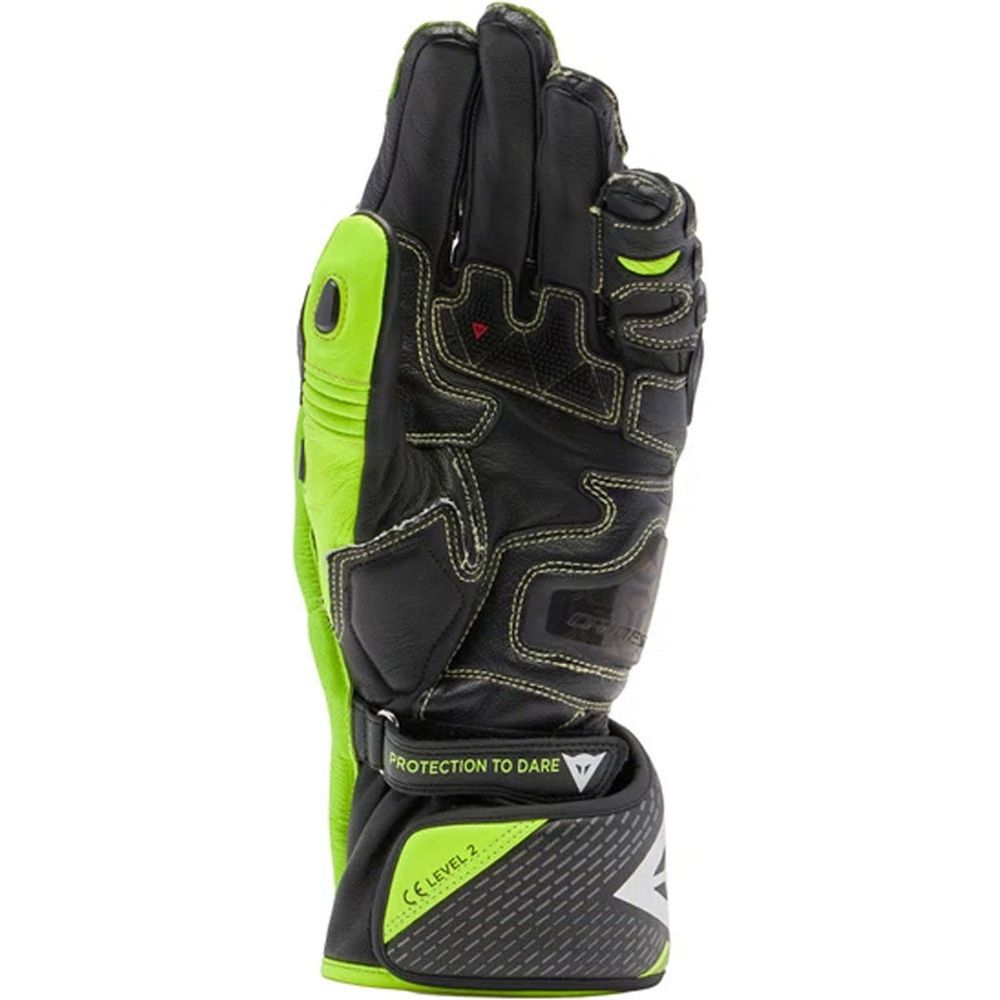 Dainese Full Metal 7 Leather Gloves Black / Fluo Yellow