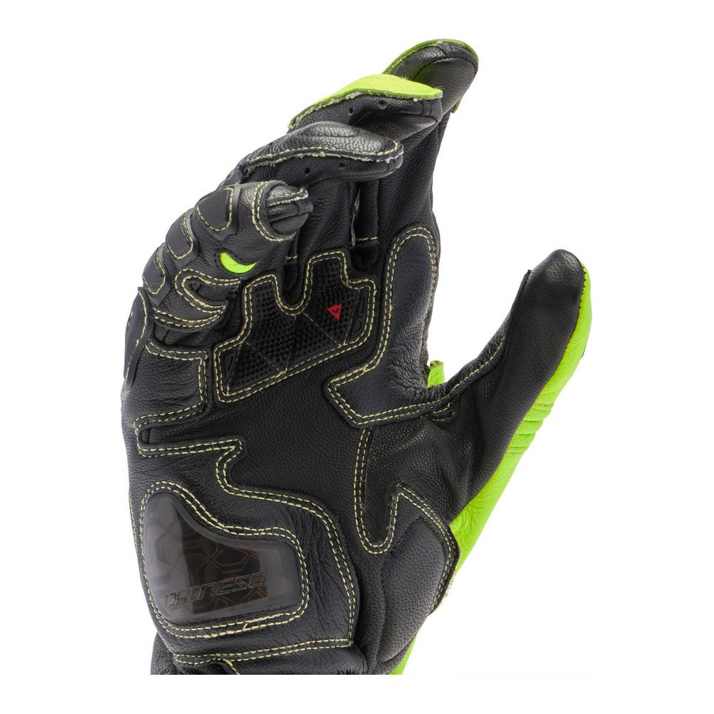 Dainese Full Metal 7 Leather Gloves Black / Fluo Yellow