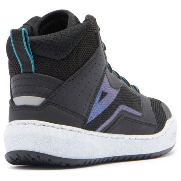 Dainese Suburb Air Ladies Shoes Black / White / Harbor Blue - heel view