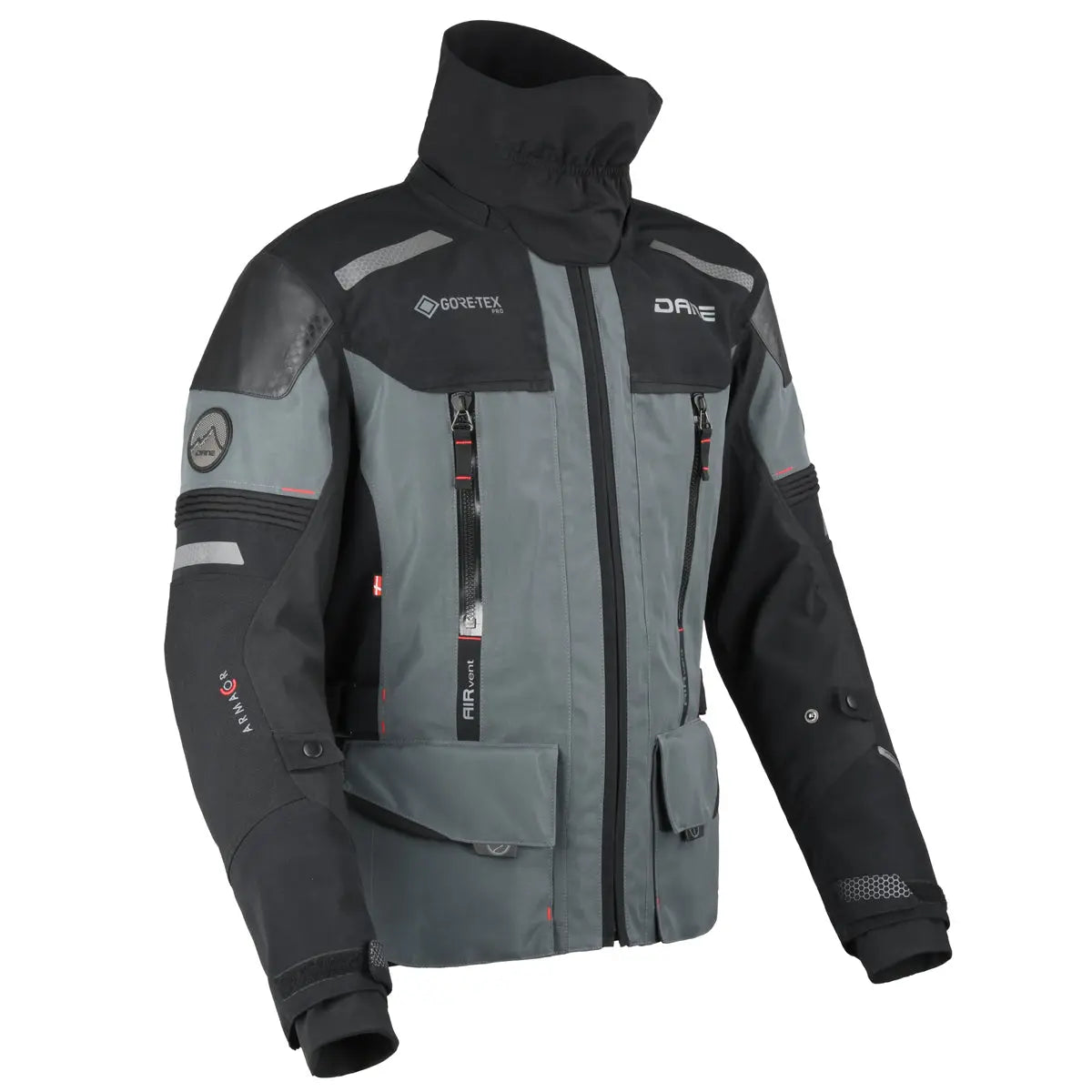 Dane Bornholm Gore-Tex Pro Jacket Black / Grey - FREE UK Shipping, FREE 365 Day Returns | Moto Central