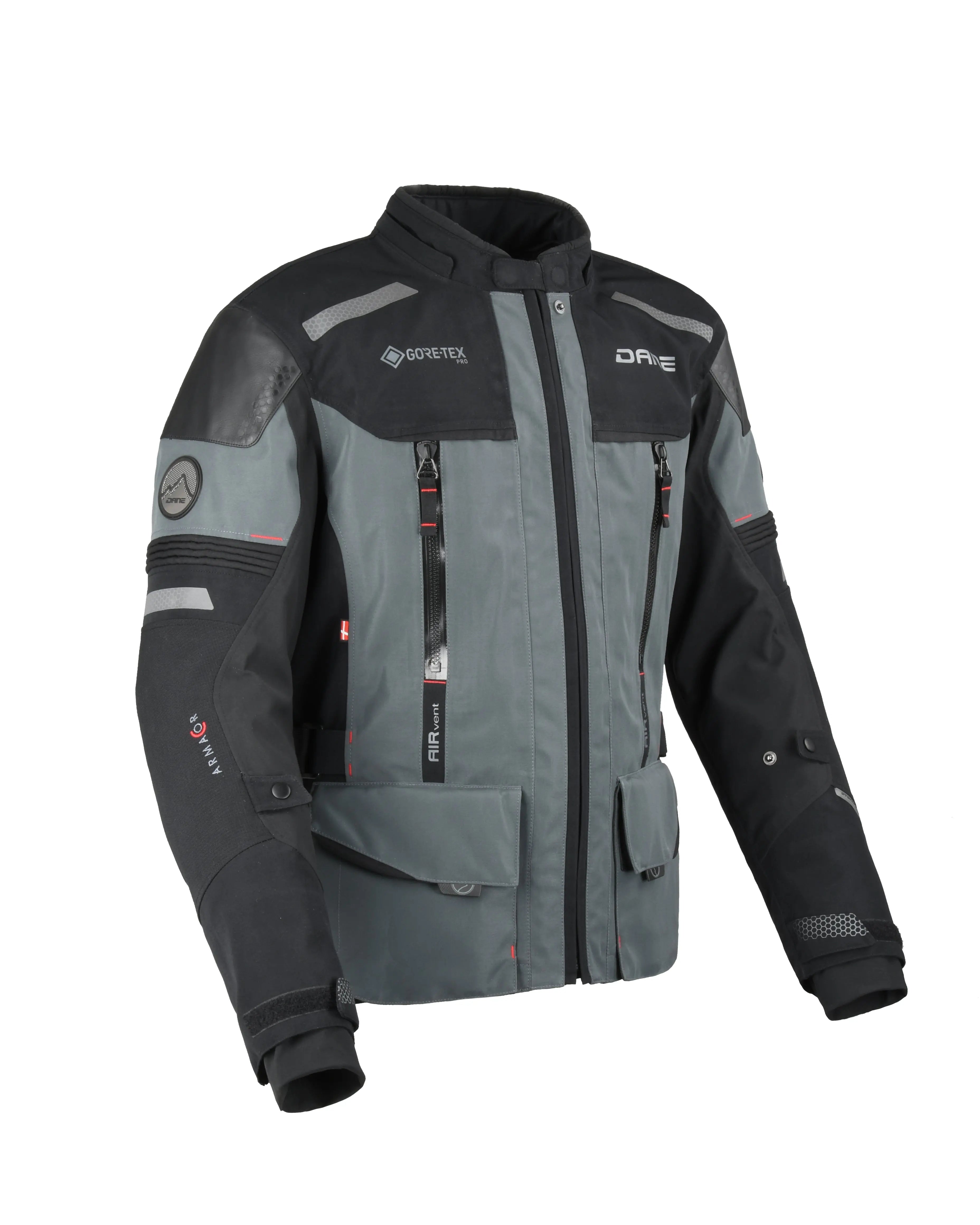 Dane Bornholm Gore-Tex Pro Jacket Black / Grey - FREE UK Shipping, FREE 365 Day Returns | Moto Central