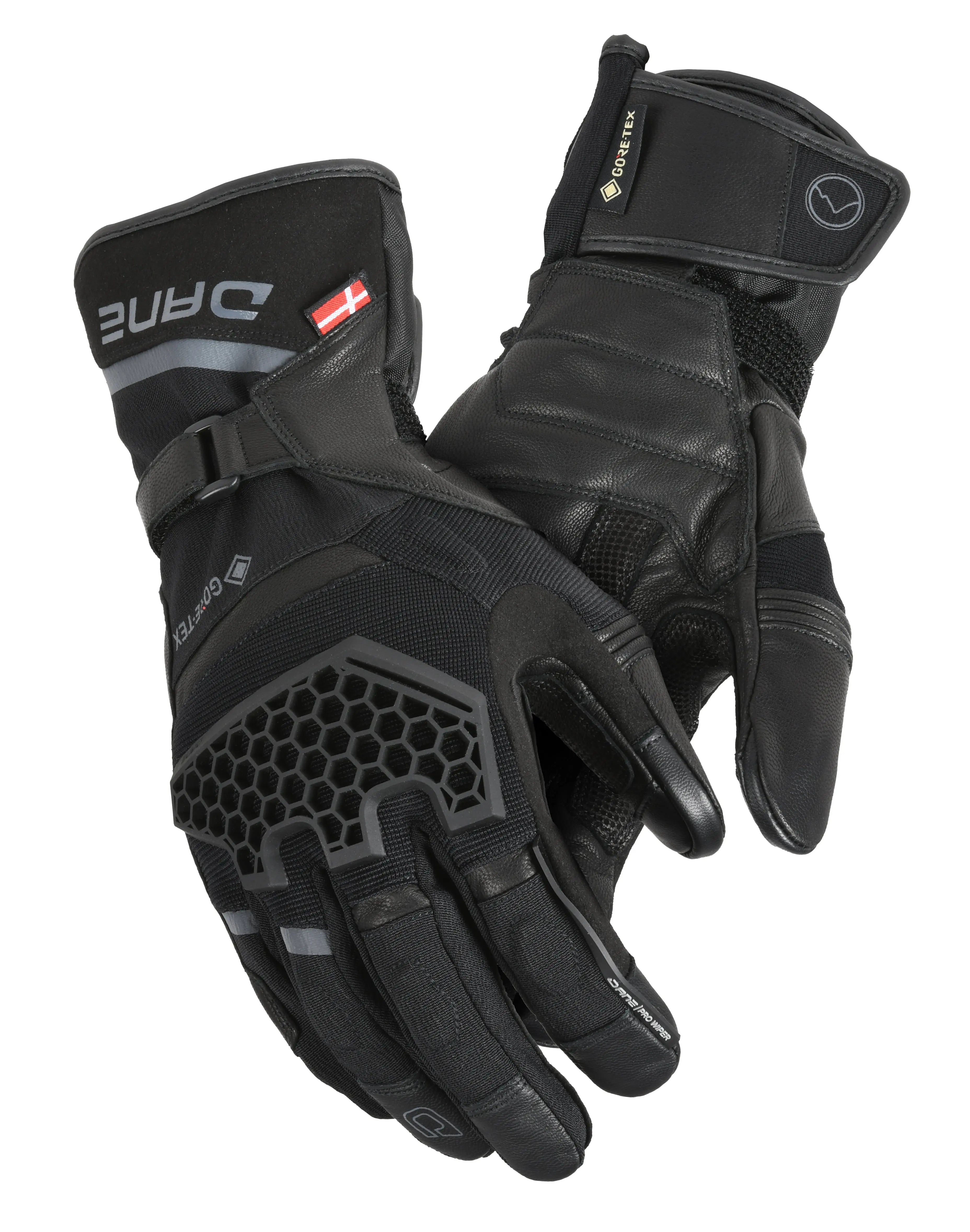 Dane Odin Gore-Tex Gloves Black  - FREE UK Shipping, FREE 365 Day Returns | Moto Central