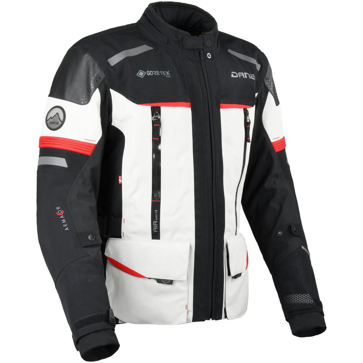 Dane Bornholm Gore-Tex Pro Jacket Grey / Red – front view