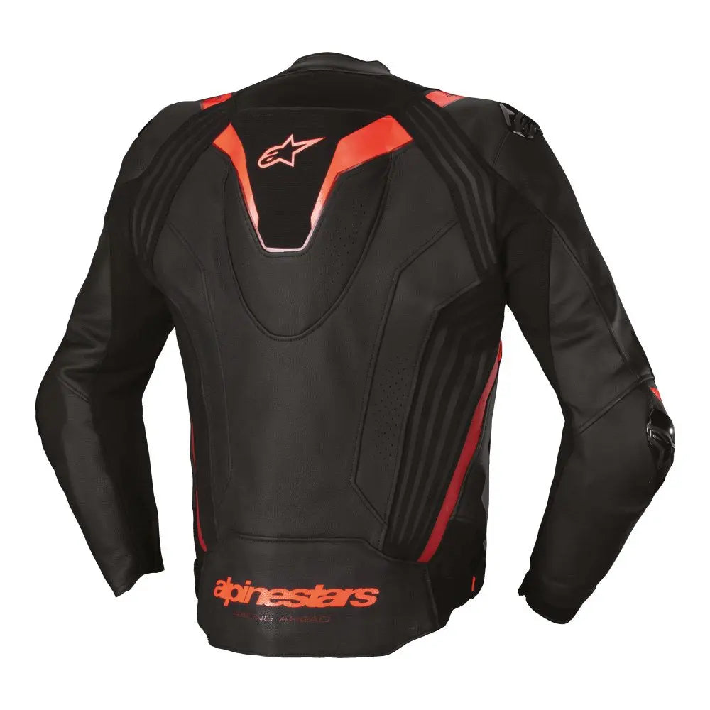 Alpinestars Missile V3 Ignition Leather Jacket Black / Fluo Red / Dark Red - FREE UK Shipping, FREE 365 Day Returns | Moto Central