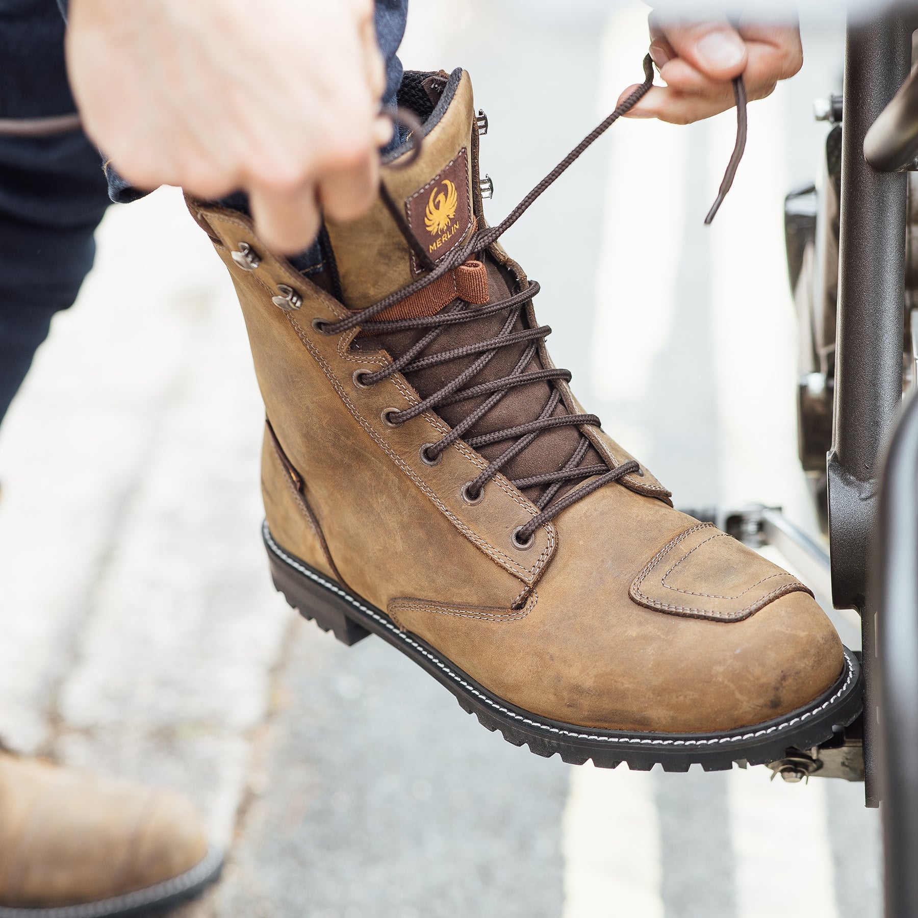 Merlin G24 Drax 2 D3O Boots Brown FREE UK Delivery, FREE 365 Day Returns | Moto Central